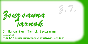 zsuzsanna tarnok business card