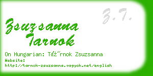 zsuzsanna tarnok business card